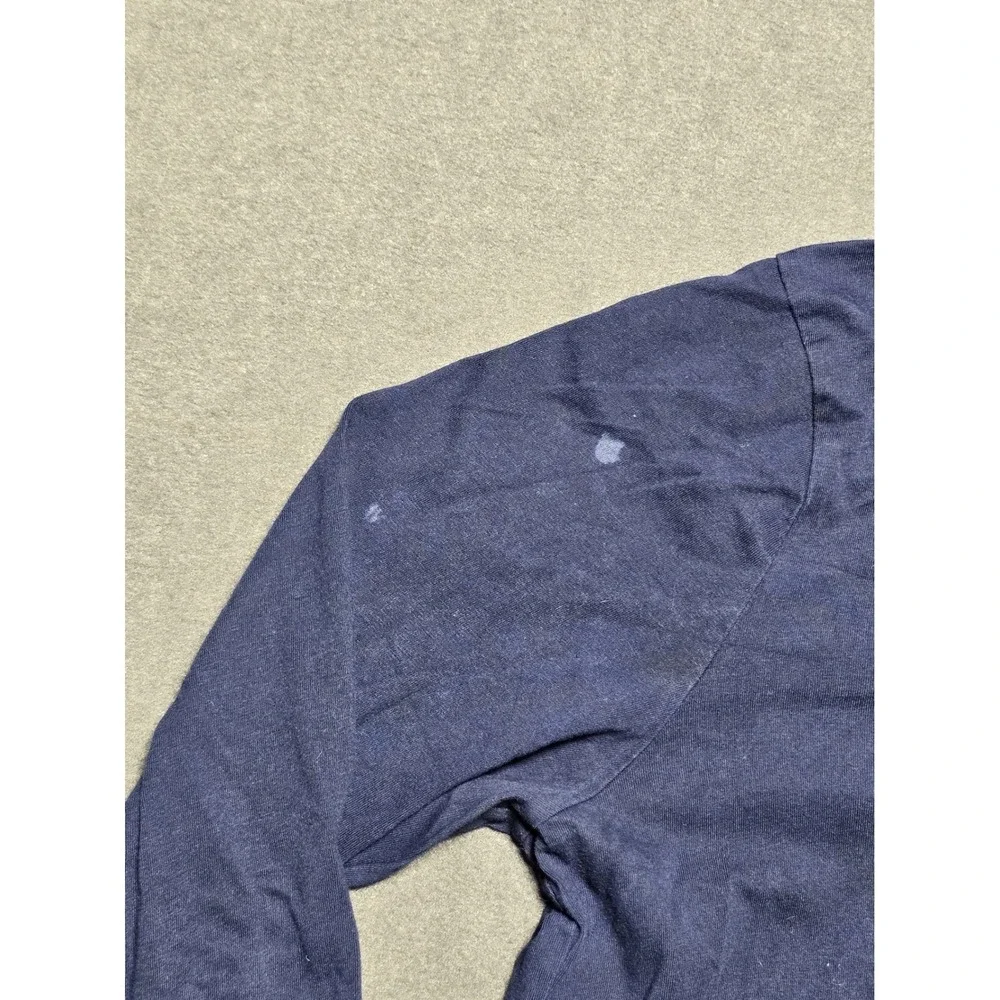 Polo Ralph‎ Lauren Hoodie Long Sleeve T-Shirt Blue Spellout Pullover L